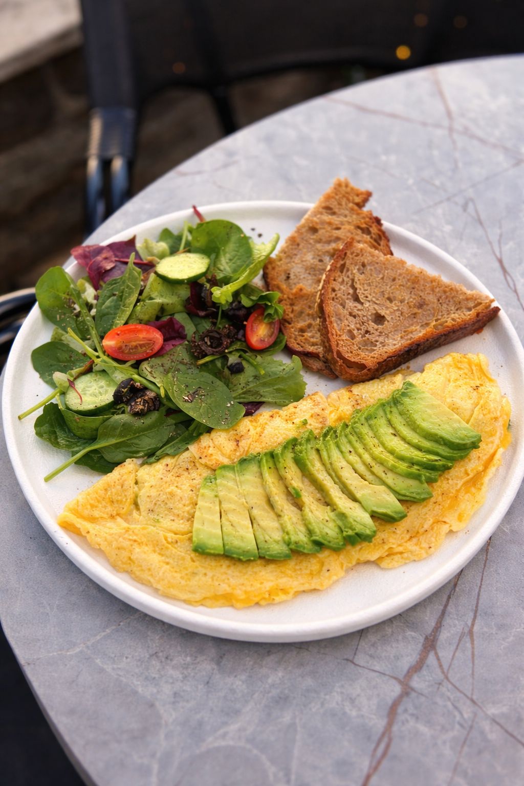Cheddar Avocado Omelette